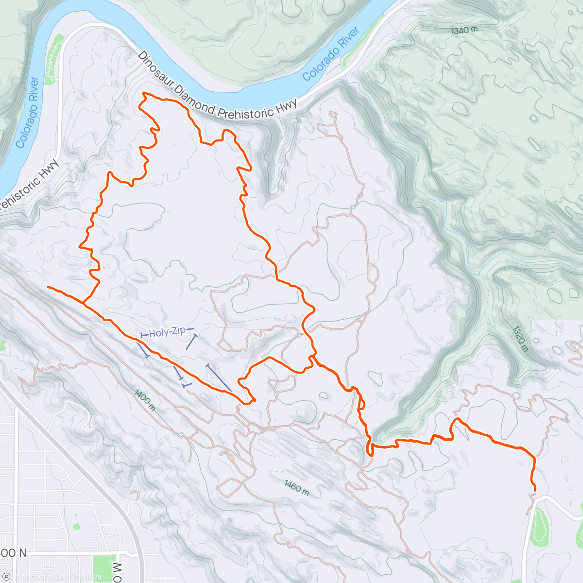 Map of the activity, SlickRock