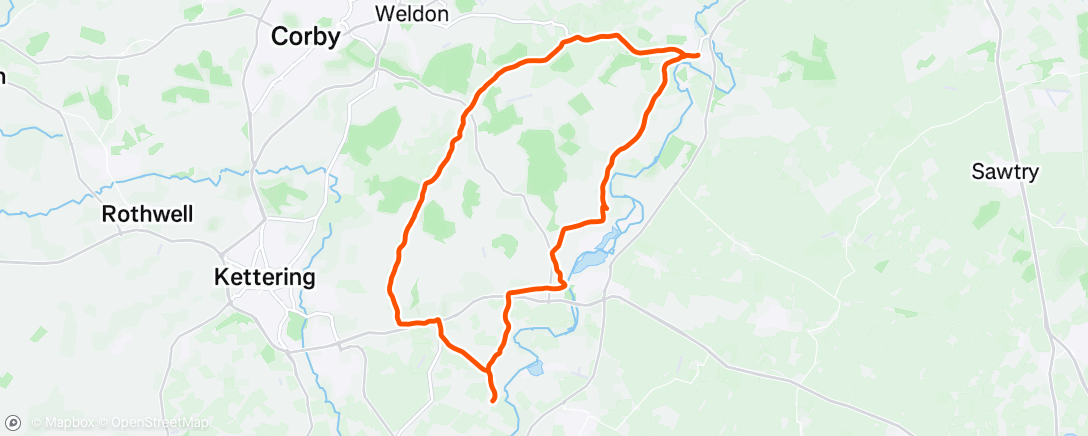 Map of the activity, Lunch Ride