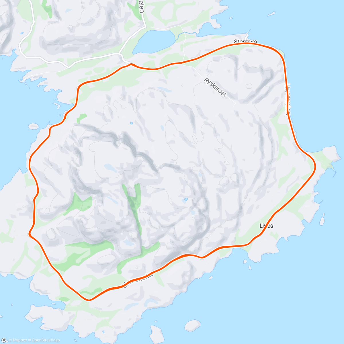 Mapa de la actividad (Langløp m Rune å Joffen🏃‍♂️👍☀️)