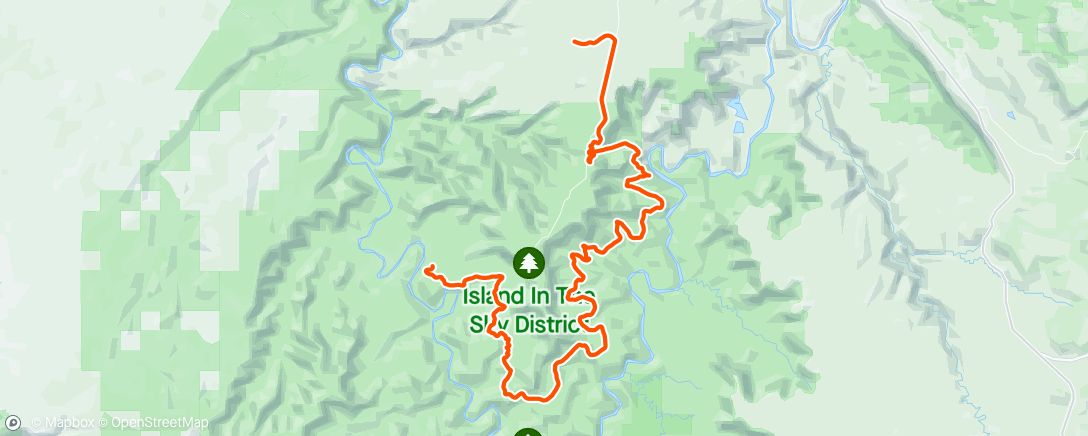 Map of the activity, White Rim day 1