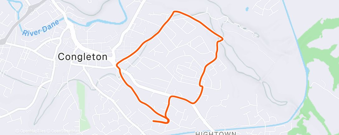 Map of the activity, Morning Run