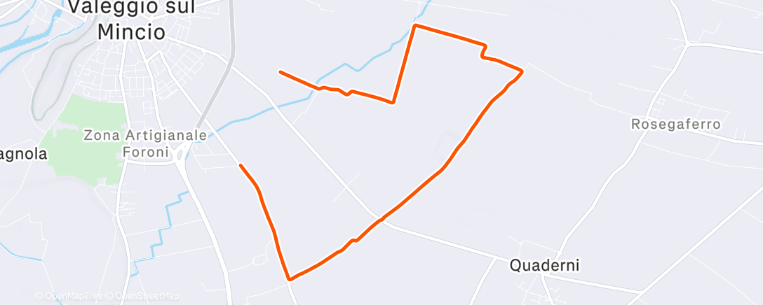 Map of the activity, Corsa mattutina