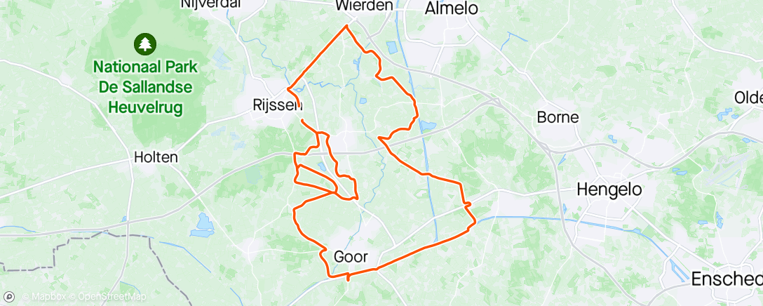 Map of the activity, 4 x 10 minuten FTP