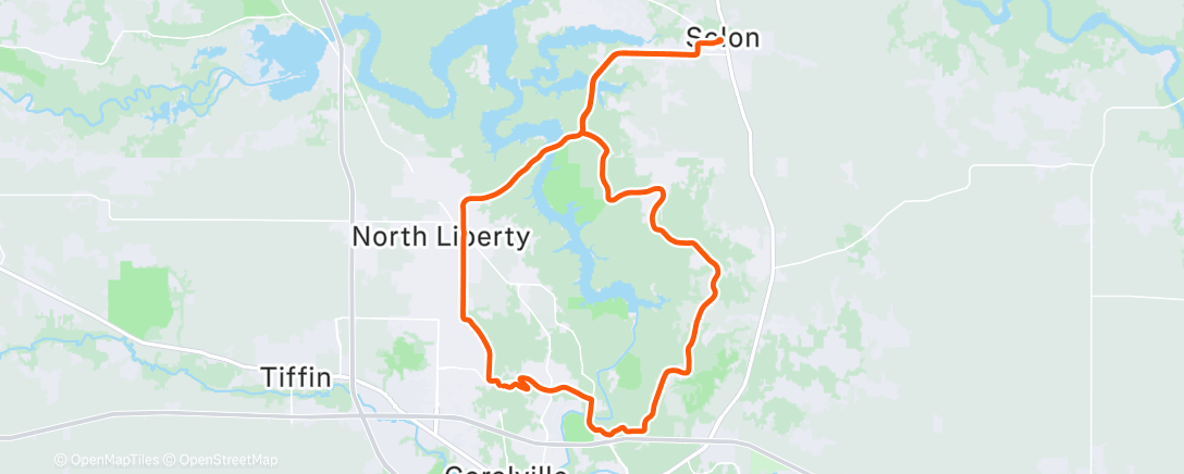 Map of the activity, Lunch Ride