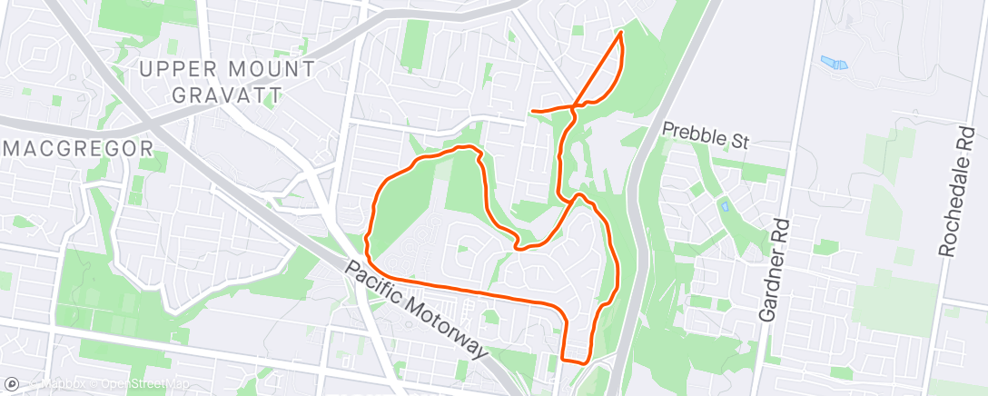 Map of the activity, Morning Run with Scott and Anand