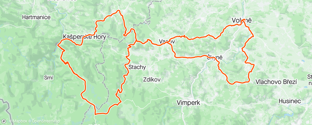 Map of the activity, šumava vol. 2
