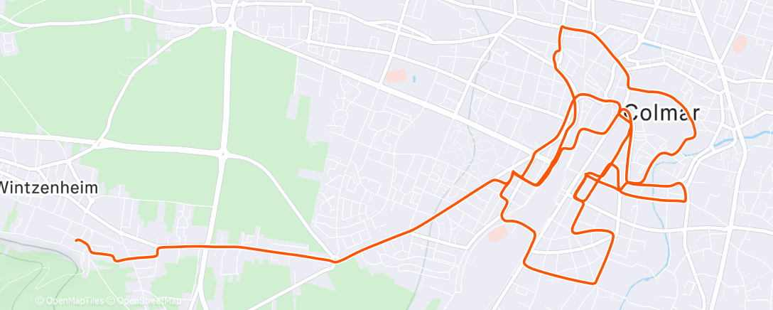 Map of the activity, Vélotaf - ☀️🥶