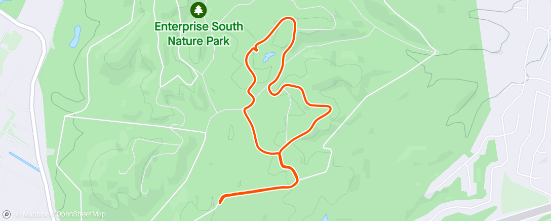 Map of the activity, Two deer, a wild turkey and numerous centipedes among sightings at Enterprise South by Necco, Gracie, Frances & Robert