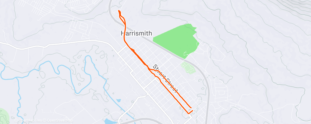 Map of the activity, Morning Walk