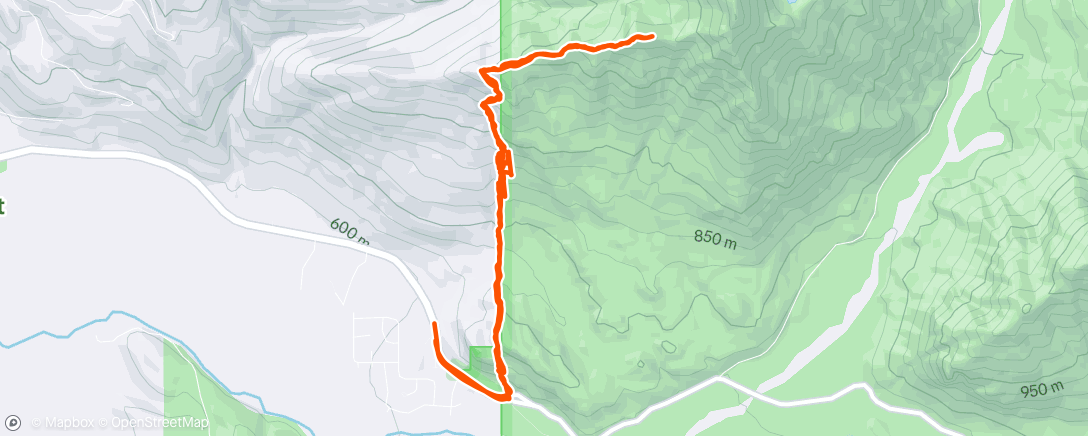 Map of the activity, Lunch Trail Run
