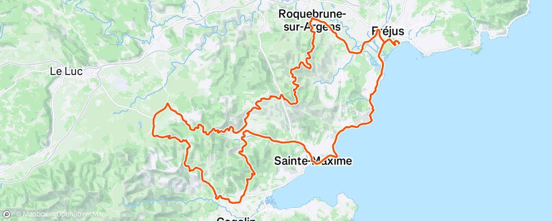 Map of the activity, Sortie vélo le midi