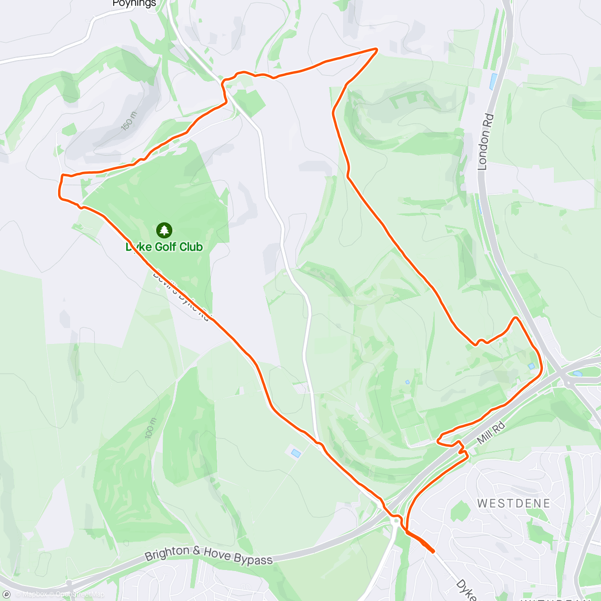 Карта физической активности (Wet and windy Trail Run)