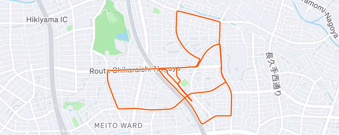 Map of the activity, 朝のライド