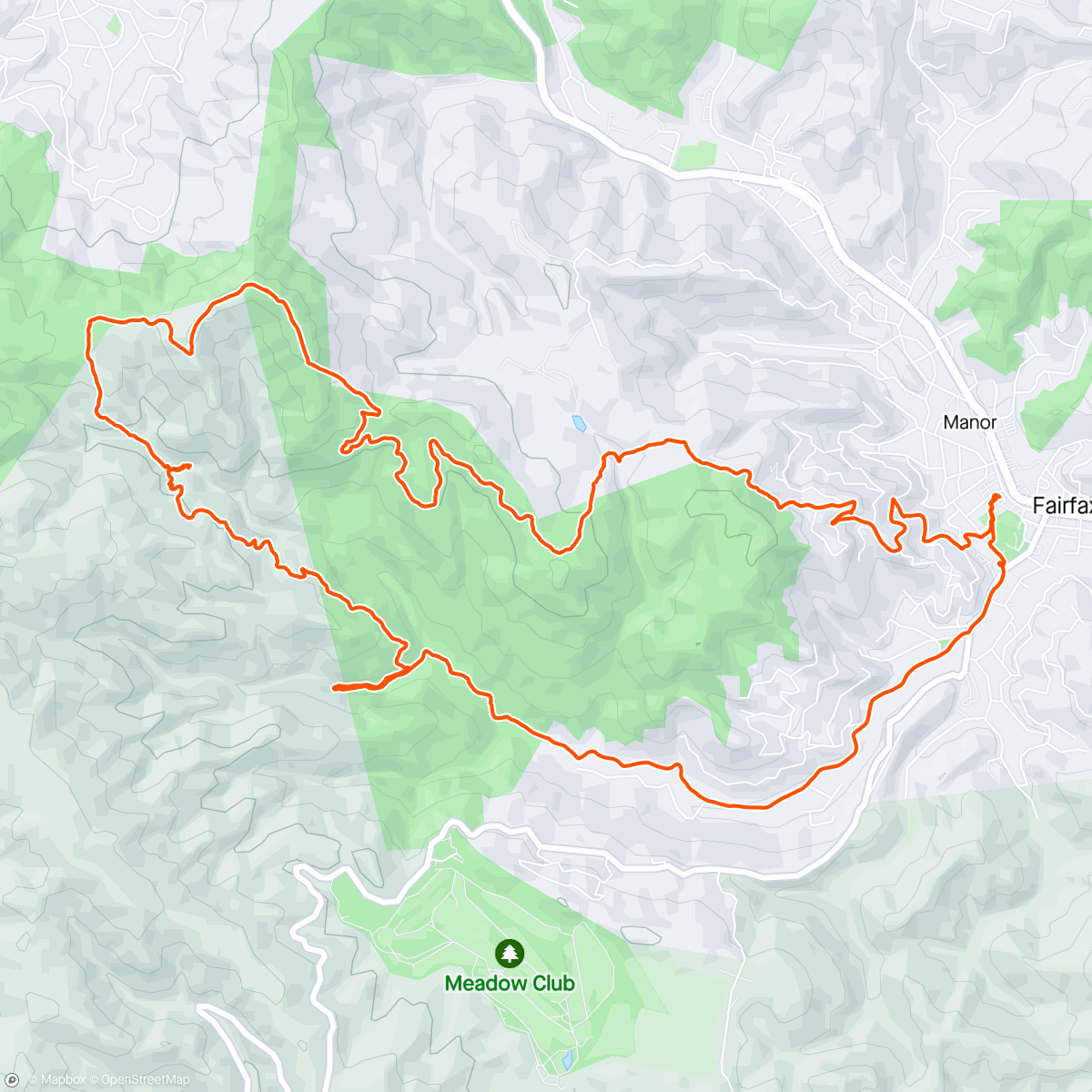 Map of the activity, White’s Hill hike