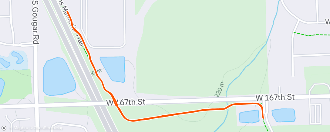 Map of the activity, Morning Run