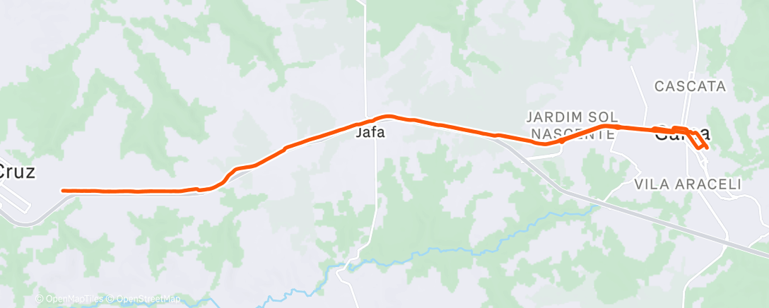 Map of the activity, Pedalada matinal