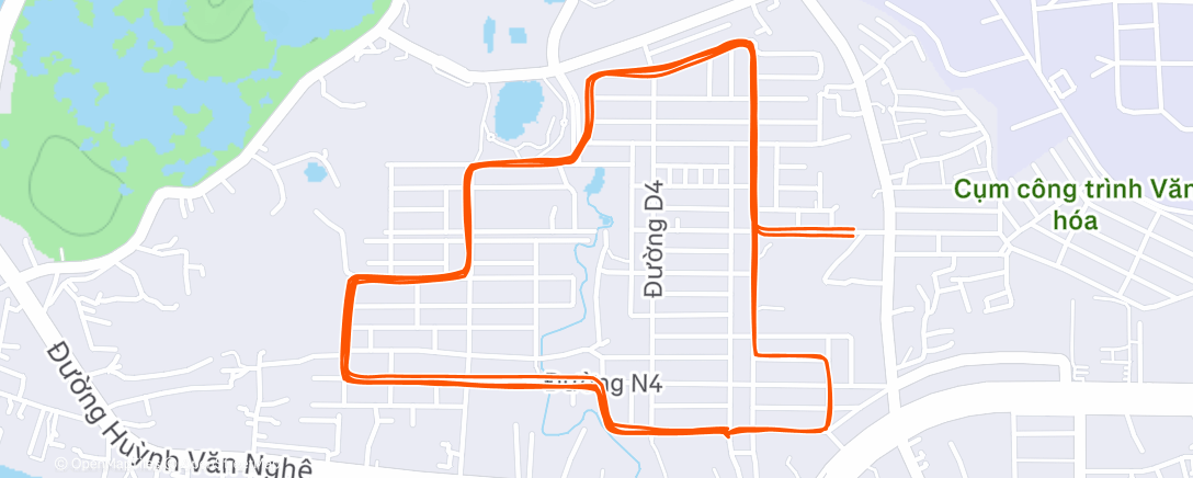 Map of the activity, Morning Run