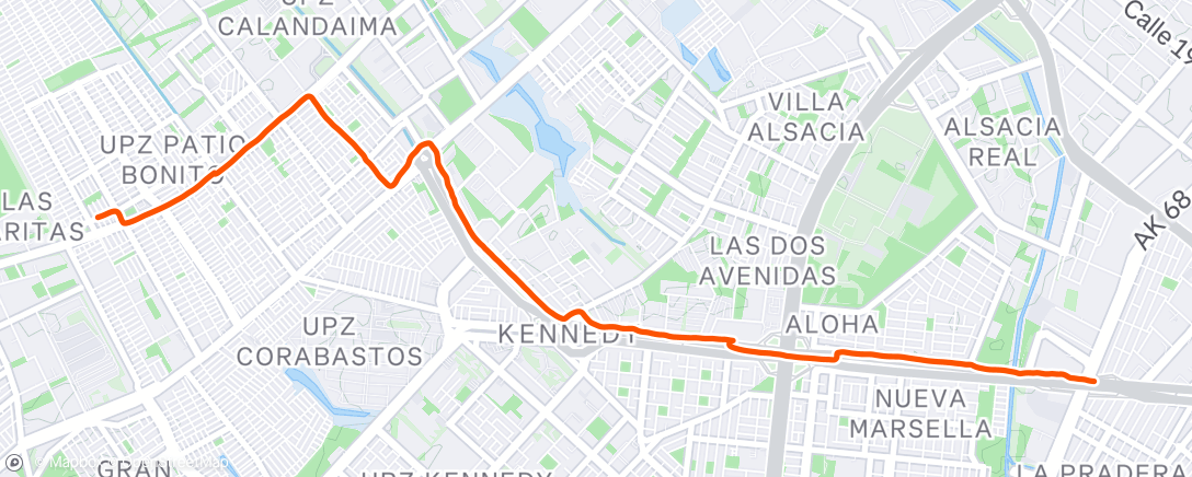 Map of the activity, Morning Ride
