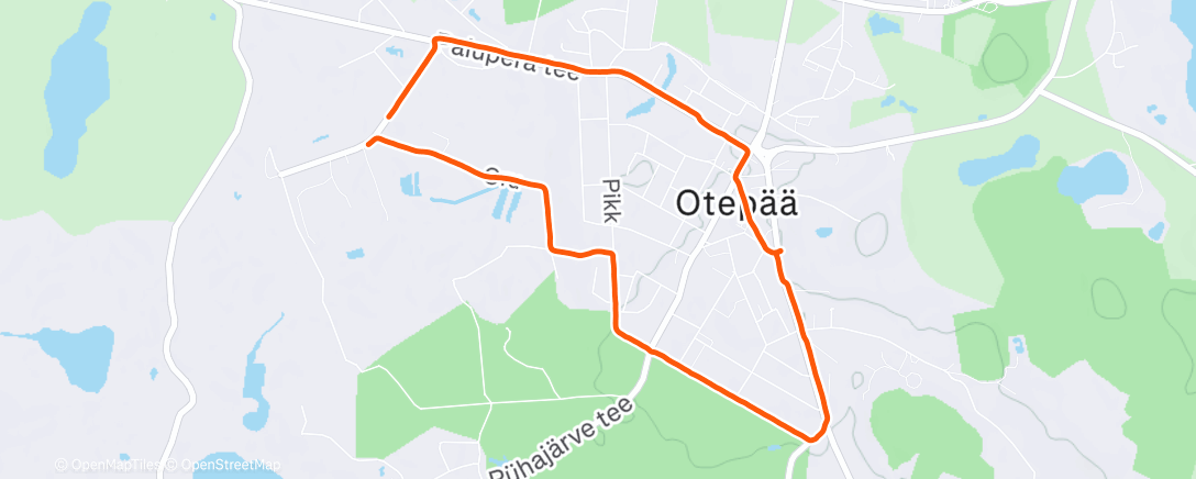 Map of the activity, Morning Walk