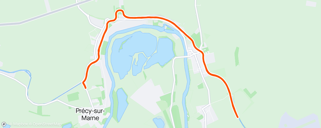 Mapa da atividade, Course à pied le matin