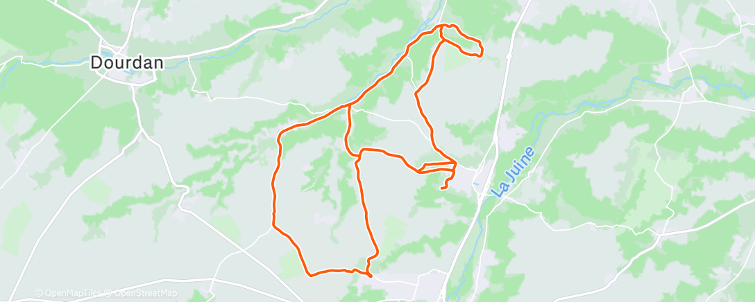 Map of the activity, Sortie vélo dans l'après-midi