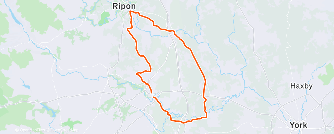 Map of the activity, Lunch Ride