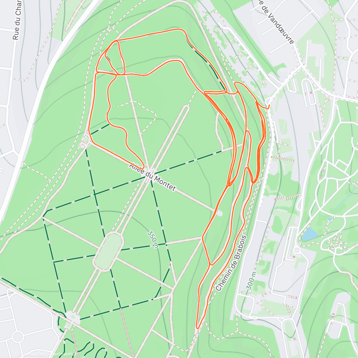 Map of the activity, Trail Running Brabois