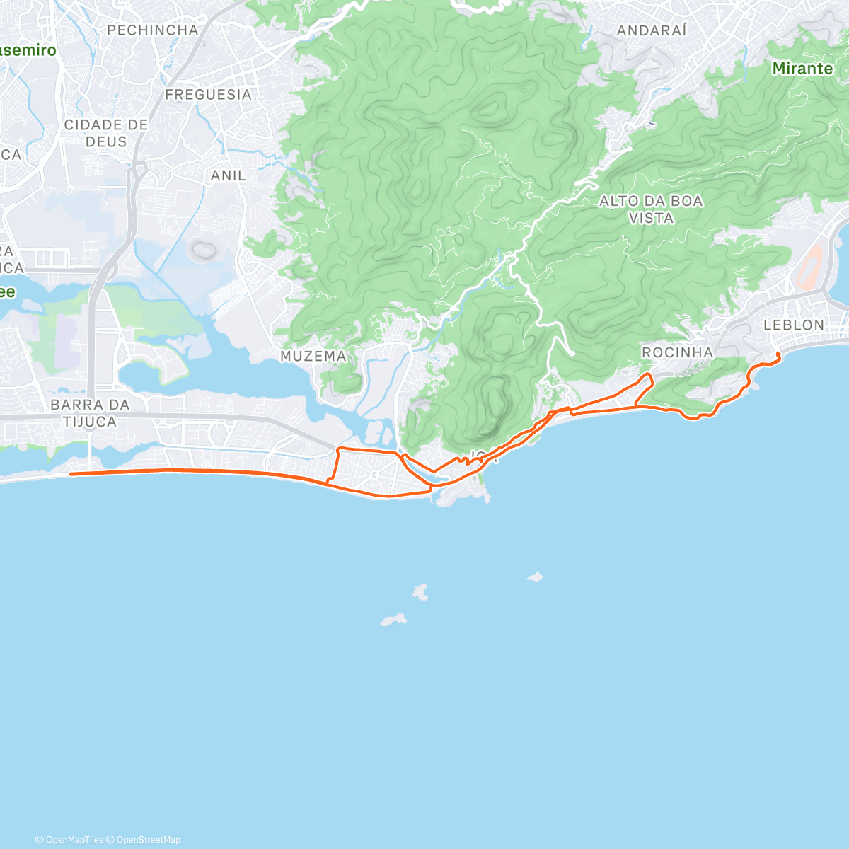 Map of the activity, Pedalada de mountain bike matinal