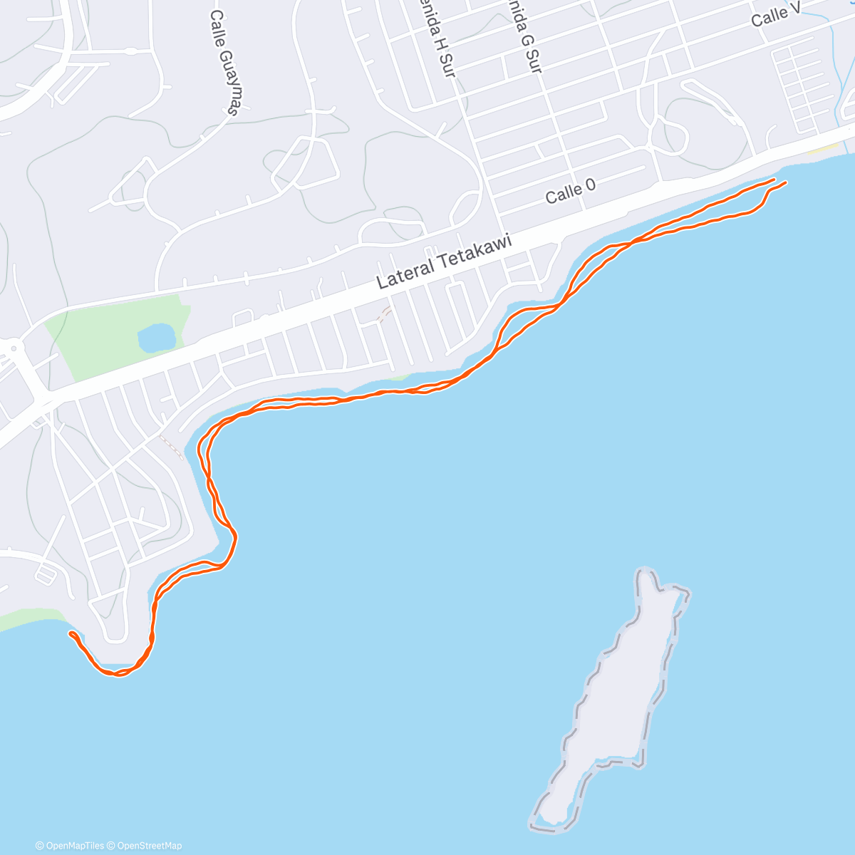Map of the activity, Final Float in San Carlos
