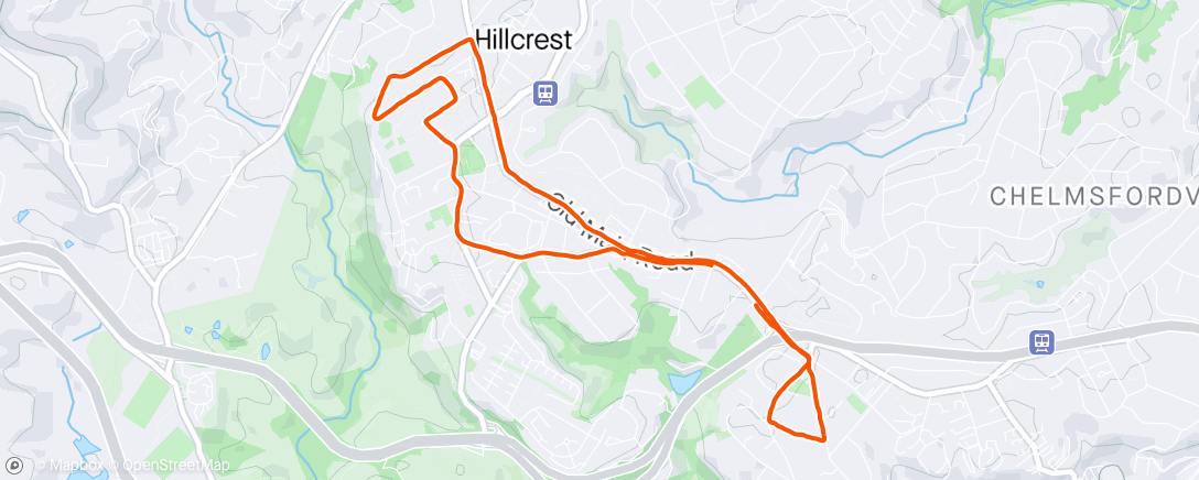Map of the activity, Morning 🧠 couldn't find 🚗 🗝️=L8=solo "group" run