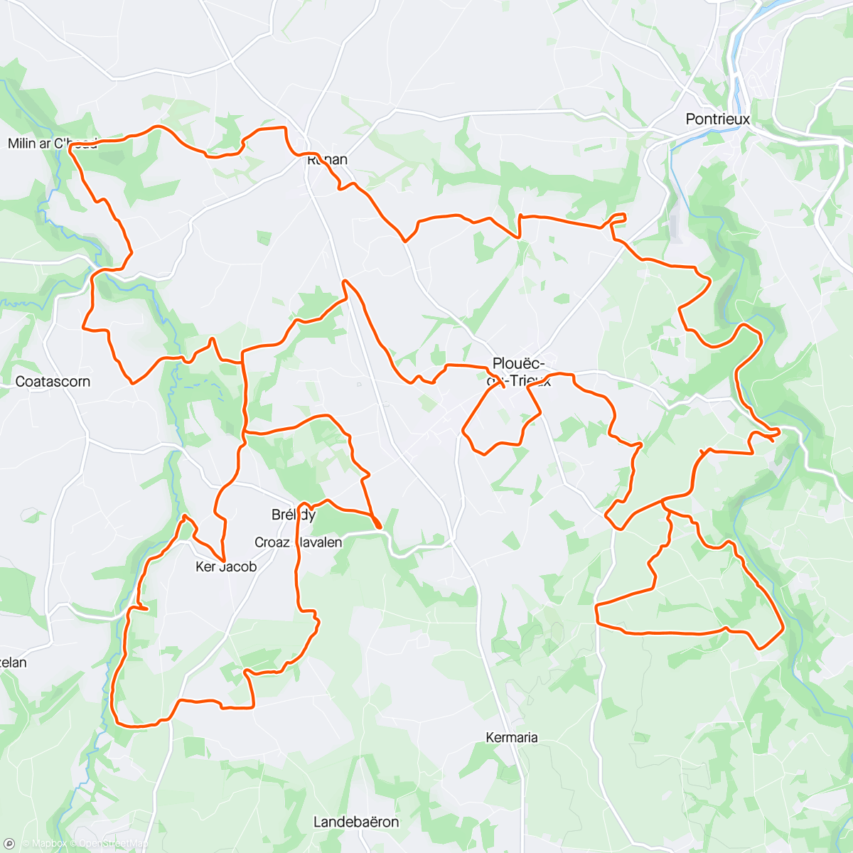 アクティビティ「Rando Plouëc du Trieux 2024」の地図