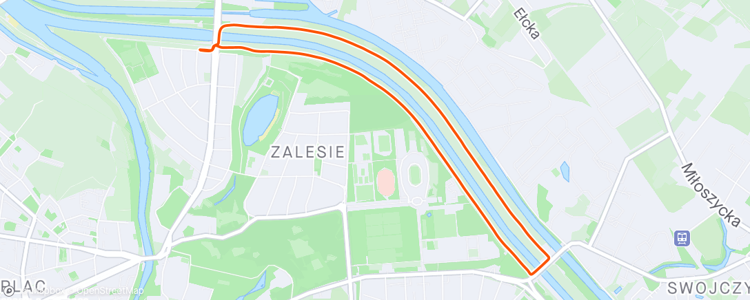 Map of the activity, Piękny, letni spacer w południe 👩‍❤️‍👨☀️
