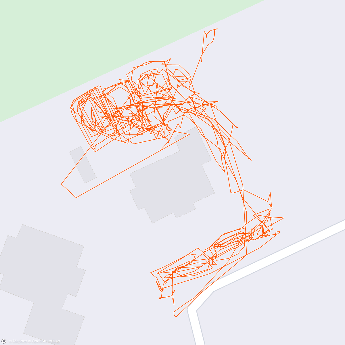 Map of the activity, Grass mowing