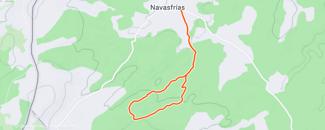 Map of the activity, Lunch Trail Run
