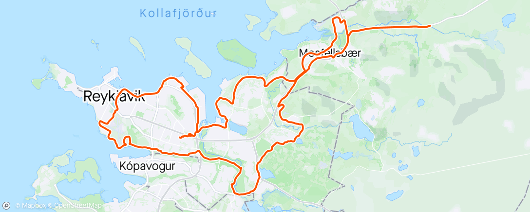 Map of the activity, Sumardags fyrsta með HFR