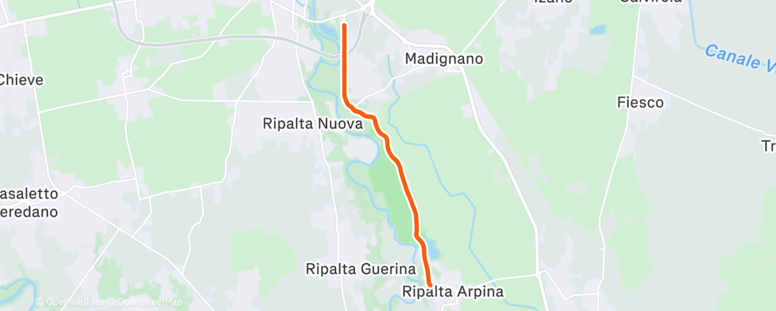 Map of the activity, 10k + 10×1'/1' + def