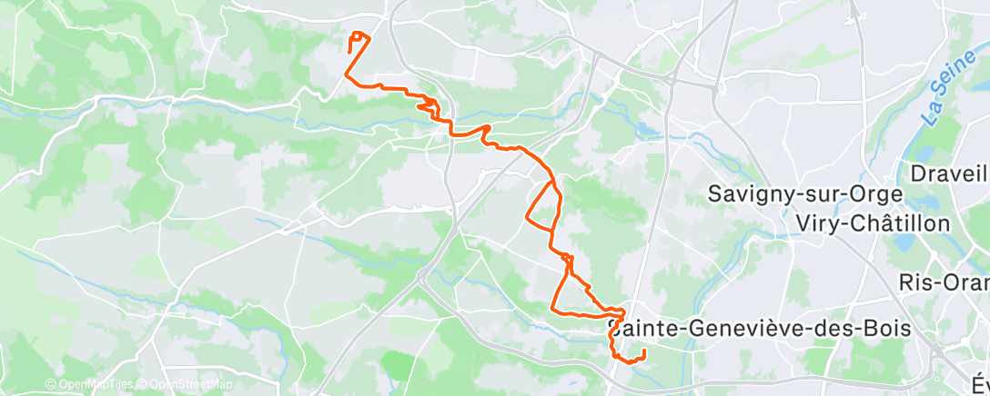Map of the activity, Morning Ride