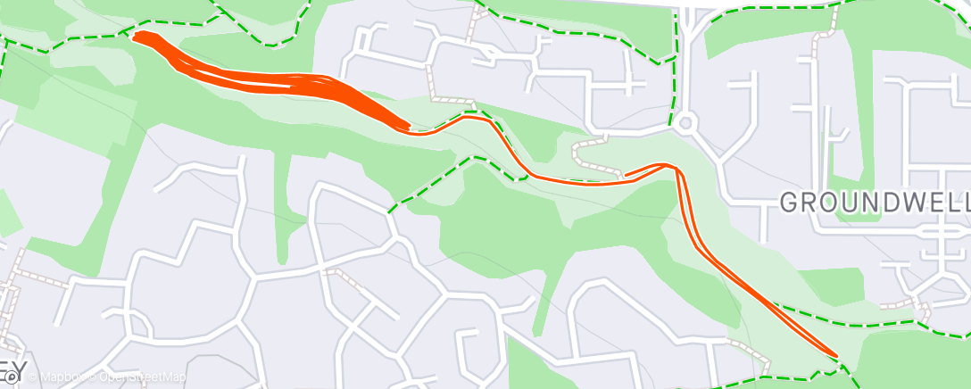 Map of the activity, Tri Club - intervals
