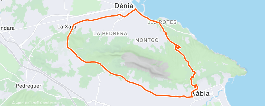 Mapa de la actividad, Afternoon Ride