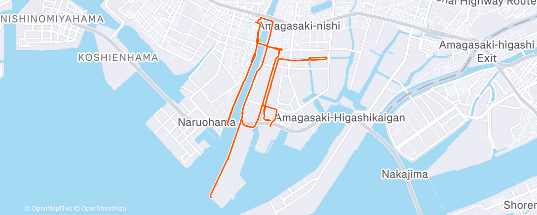 Map of the activity, Morning Run (long z2/3)