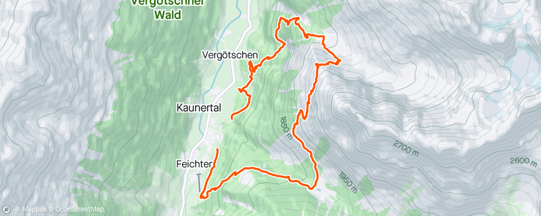 Map of the activity, Traillauf zur Mittagszeit