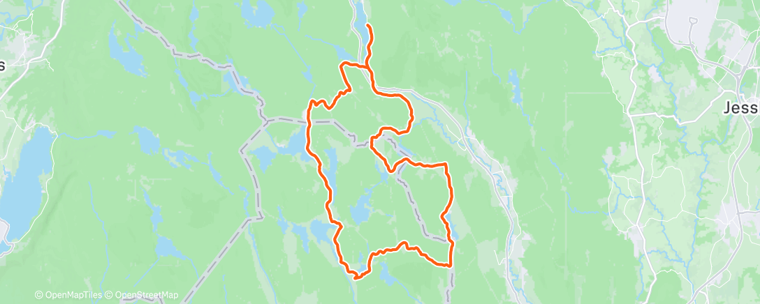 Map of the activity, Morning Gravel Ride