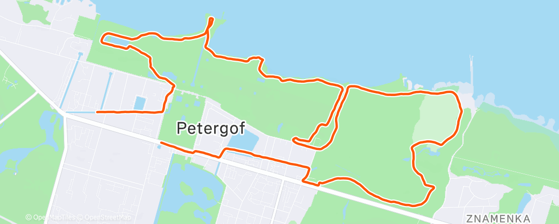 Map of the activity, Утренний забег