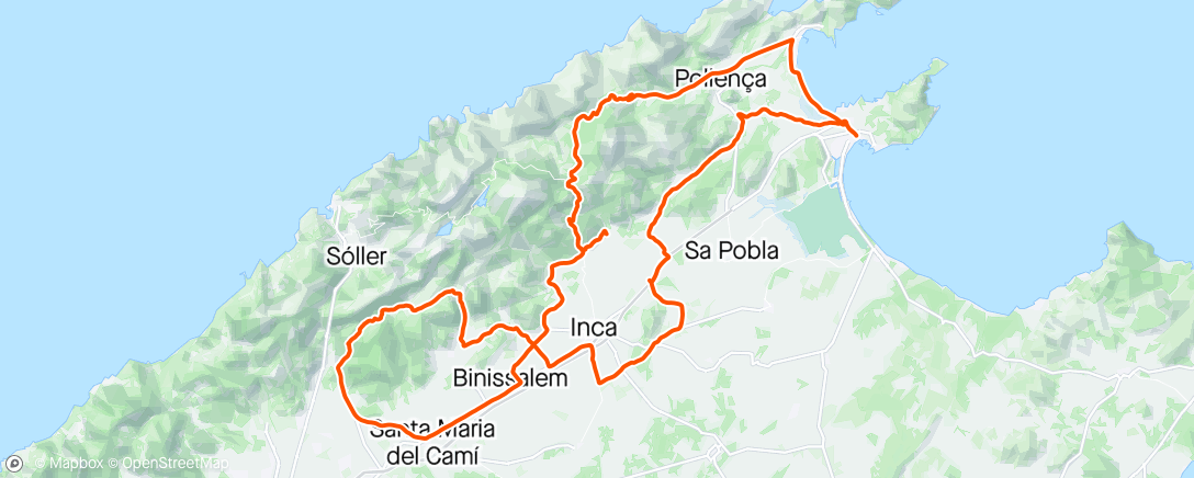 Map of the activity, Mallorca dag 3