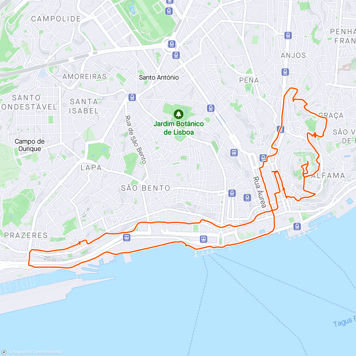 Mappa dell'attività Excursão Lisboa 🏙️