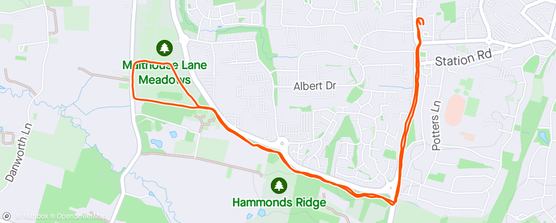 Map of the activity, Pre-weights running