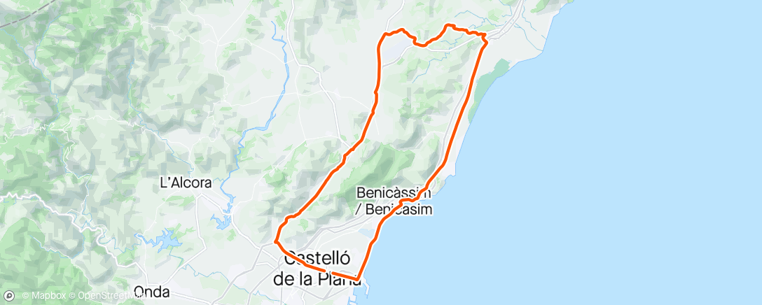 アクティビティ「Bicicleta por la mañana」の地図