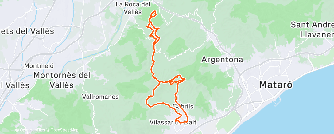 Map of the activity, Dia de Nadal amb pluja