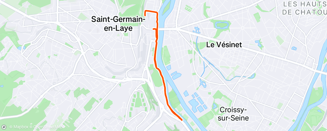 Mapa de la actividad, Trail dans l'après-midi