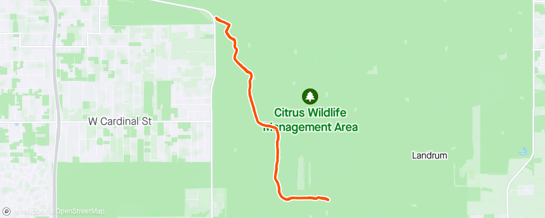 Map of the activity, Citrus Hiking B & C Trails - Withlacoochee State Forest - Lecanto, FL